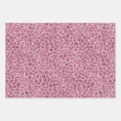 Girly Pink Glitzy Glam Glitzer Leopard Print Geschenkpapier Set (Vorderseite)