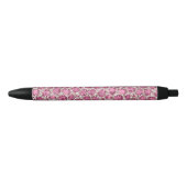 Girly Pink Glitzy Glam Glitzer Leopard Print Kugelschreiber (Vorderseite)
