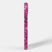 Girly Pink Glitzy Glitzer Case-Mate iPhone Hülle (Rückseite / Rechts)