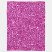 Girly Pink Glitzy Glitzer Fleecedecke (Vorderseite)