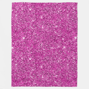 Girly Pink Glitzy Glitzer Fleecedecke