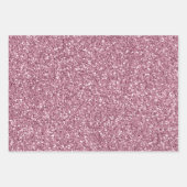 Girly Pink Glitzy Glitzer Geschenkpapier Set (Vorderseite 3)