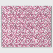 Girly Pink Glitzy Leopard Print Geschenkpapier (Flach)