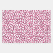 Girly Pink Glitzy Leopard Print Geschenkpapier Set (Vorderseite)