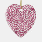 Girly Pink Glitzy Leopard Print Keramik Ornament (Rechts)