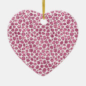 Girly Pink Glitzy Leopard Print Keramik Ornament (Vorne)