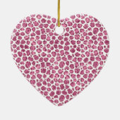 Girly Pink Glitzy Leopard Print Keramik Ornament (Hinten)