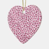 Girly Pink Glitzy Leopard Print Keramik Ornament (Links)