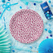 Girly Pink Glitzy Leopard Print Pappteller (Party)