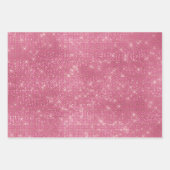 Girly Pink Glitzy Sparkle Geschenkpapier Set (Vorderseite 3)