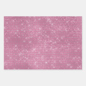 Girly Pink Glitzy Sparkle Geschenkpapier Set (Vorderseite)