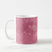 Girly Pink Glitzy Sparkle Kaffeetasse (Links)