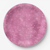 Girly Pink Glitzy Sparkle Pappteller (Vorderseite)
