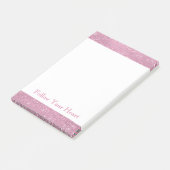 Girly Pink Glitzy Sparkle Post-it Klebezettel (angewinkelt)