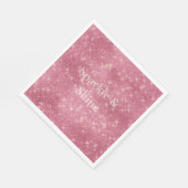 Girly Pink Glitzy Sparkle Serviette (Ecke)