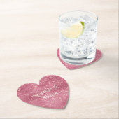 Girly Pink Glitzy Sparkle Untersetzer (Vor Ort)