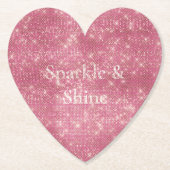 Girly Pink Glitzy Sparkle Untersetzer (Vorderseite)