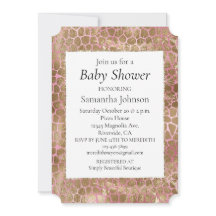 Girly Pink Gold Giraffe Print
