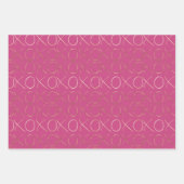 Girly Pink Gold Glam XOXO Geschenkpapier Set (Vorderseite)