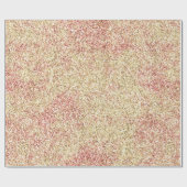 Girly Pink Gold Glitz Glitzer Geschenkpapier (Flach)