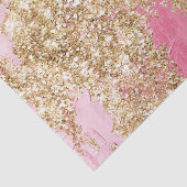 Girly Pink Gold Glitzer Geburtstag Seidenpapier (Ausschnitt)