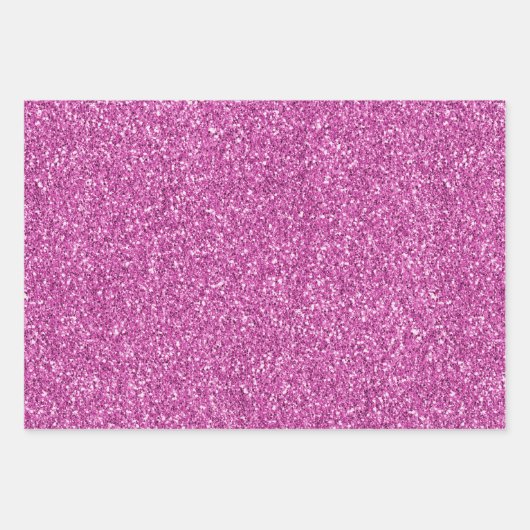 Girly Pink Gold Glitzer Leopard Print Glitz Geschenkpapier Set (Vorderseite 2)
