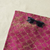 Girly Pink Gold Glitzer Mermaid Glitz Strandtuch (Beispiel)