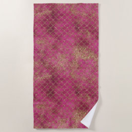 Girly Pink Gold Glitzer Mermaid Glitz Strandtuch