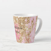 Girly Pink Gold Glitzer Milchtasse (Rechte Ecke)