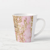 Girly Pink Gold Glitzer Milchtasse (Rechts)