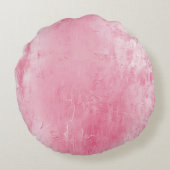 Girly Pink Gold Glitzer Rundes Kissen (Rückseite)