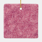 Girly Pink Gold Glitzer Sparkle Glitz Keramikornament (Rückseite)
