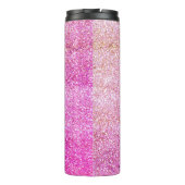 Girly Pink Gold Glitzer Thermosbecher (Rückseite)