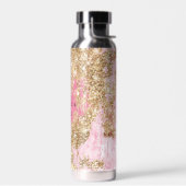 Girly Pink Gold Glitzer Trinkflasche (Links)