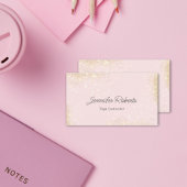 Girly Pink Gold Minimalistisch Yoga Instructor Ele Visitenkarte