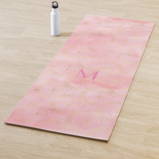 Girly Pink Gold Planet Celestial Feierlichkeiten Yogamatte (Beispiel)