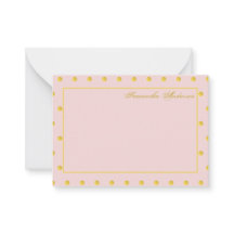 Girly Pink Gold Polka Dot Personalisiert