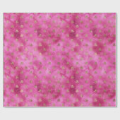 Girly Pink Gold Rose Geschenkpapier (Flach)