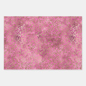 Girly Pink Gold Rose Geschenkpapier Set (Vorderseite 3)