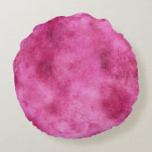 Girly Pink Gold Rose Rundes Kissen (Rückseite)