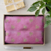 Girly Pink Gold Rose Seidenpapier (Geschenk)