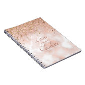 Girly Pink Gold Sparkle Tante Letters to My Niece Notizblock (Rechte Seite)