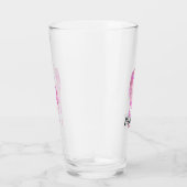 Girly Pink Gold Unicorn Personalisiert Glas (Rechts)