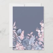 Girly Pink & Grey Winter Foliage Weihnachtsgebäck Einladung (Rückseite)