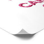 Girly Pink halten Sie sich ruhig und tragen Sie we Poster (Ecke)