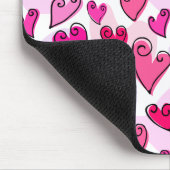 Girly Pink Hearts Niedlich Romantischer Valentinst Mousepad (Ecke)
