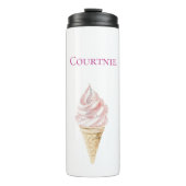 Girly Pink Ice Creme Cone Thermosbecher (Vorderseite)