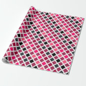 Girly Pink Imitats Glitzer Geometrisches Muster Geschenkpapier (Ungerollt)