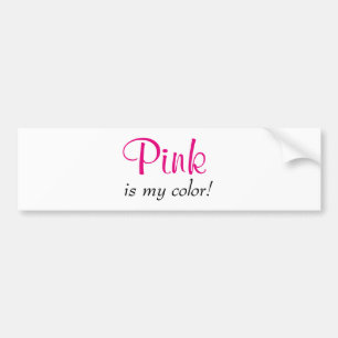 Girly Pink Is My Color Zitat Autoaufkleber