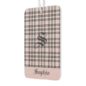 Girly Pink Kariert Autolufterfrischer (Links)